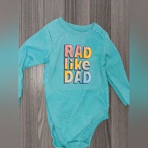 Garanimals 12m Baby Boys One Piece Bodysuit Onesie " RAD LIKE DAD "